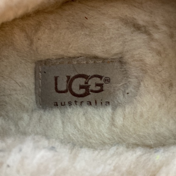 Mens UGG gray suede leather indoor outdoor slides in GUC minimal wear like new - Picture 6 of 8
